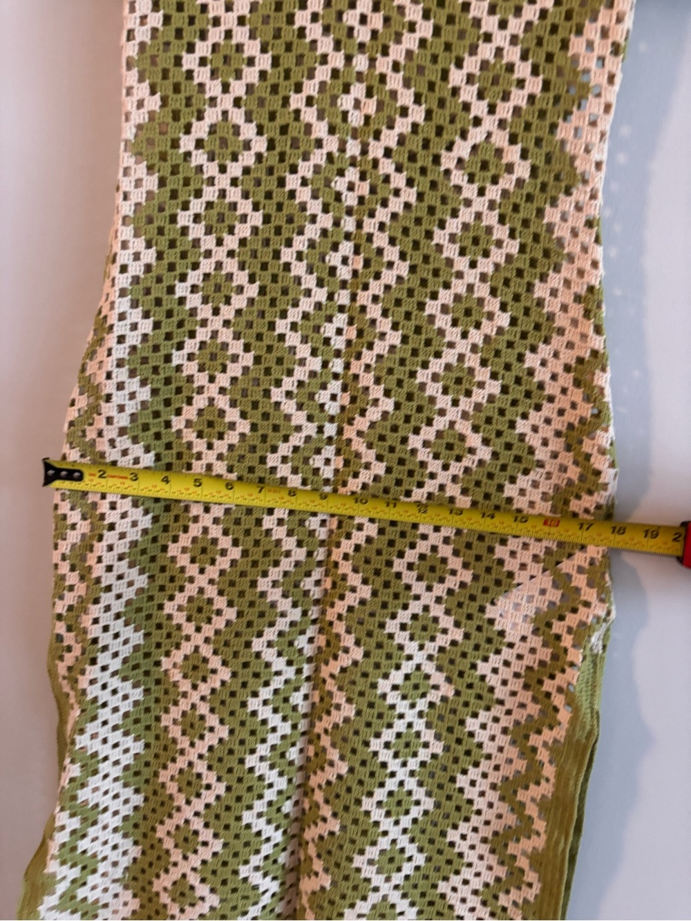 SANDRO Oona Crochet tunic dress, green 50 inches long side slits.EU 38, medium. - Picture 7 of 7